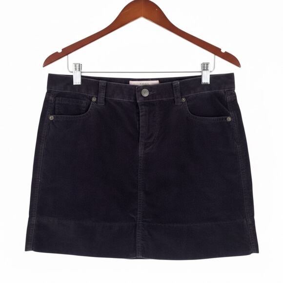 Vintage Fossil Mini Skirt Womens 26 Purple Velvet Mid Rise Preppy Retro 90s Fall - Picture 2 of 5